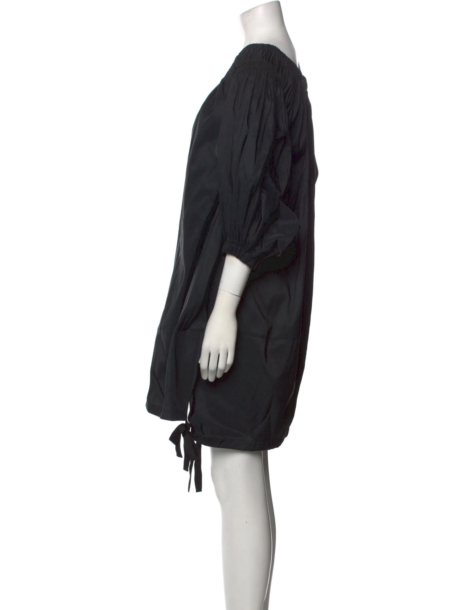Alexander McQueen o1y0325 Mini Dress in Black Size XS / US 0-2 / IT 36-38 - 2 Thumbnail