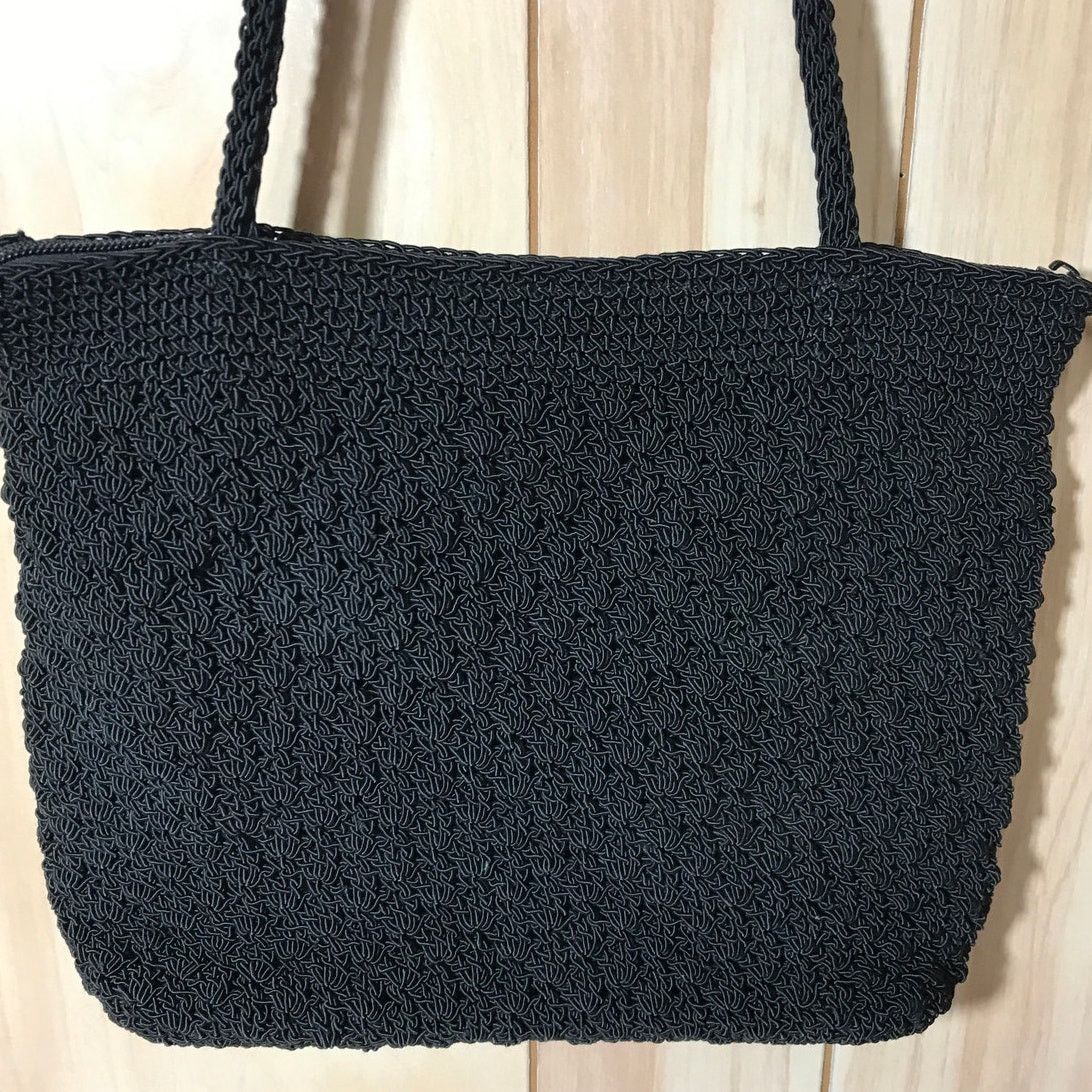 Other Chateau Vintage Black Knitted Satchel Bag Size ONE SIZE - 5 Thumbnail