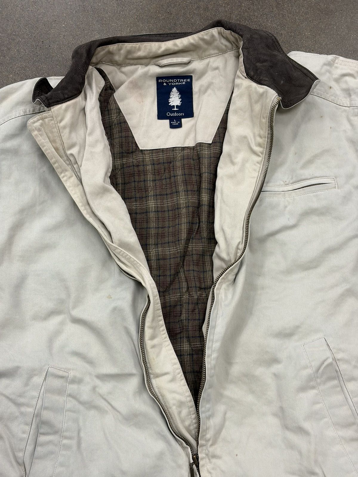 Roundtree & Yorke Vtg Roundtree & Yorke Jacket Canvas Plaid Lined Coat Size US L / EU 52-54 / 3 - 17 Thumbnail