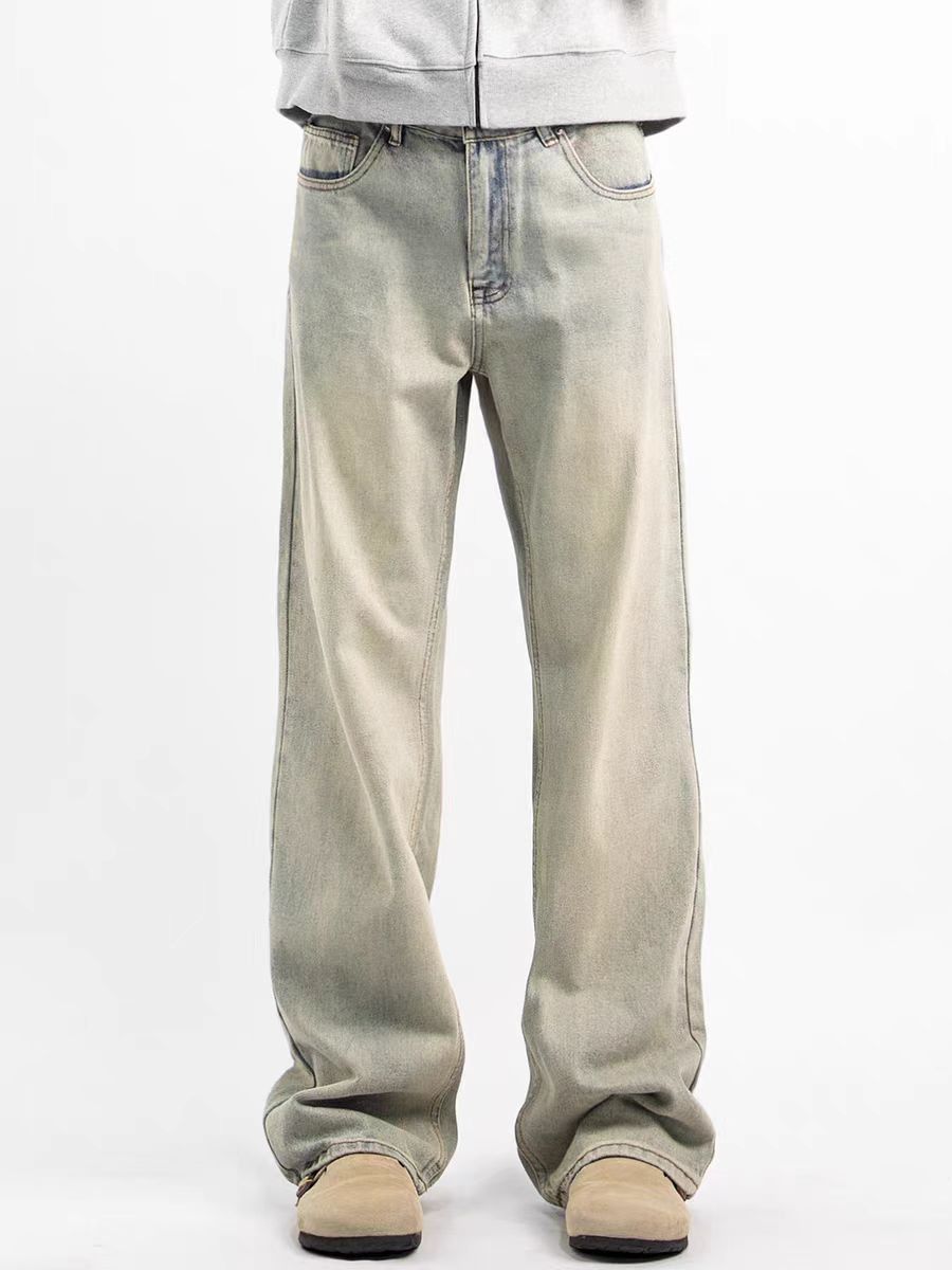 Japanese Brand × Jean Vintage yellow clay high street micro flare jeans Size US 32 / EU 48 - 1 Thumbnail
