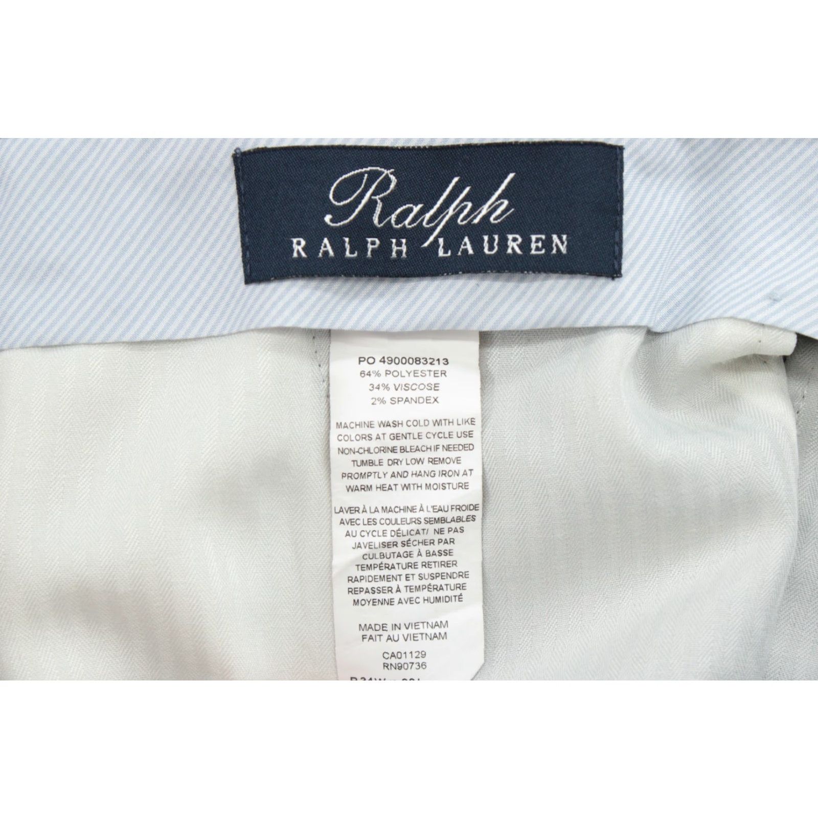 Polo Ralph Lauren Ralph Lauren Pants Mens 34x30 Gray Plaid Windowpane Cuffed Preppy Office Casual Size US 34 / EU 50 - 7 Thumbnail