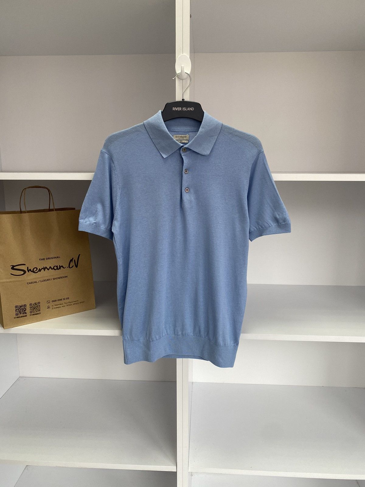 Designer × Vintage Vintage Gutteridge cotton and silk Polo shirt Size US M / EU 48-50 / 2 - 2 Thumbnail