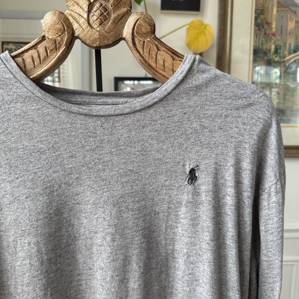 Polo Ralph Lauren Polo Ralph Lauren Grey Long Sleeve Tshirt Cotton XL Size US XL / EU 56 / 4 - 2 Thumbnail
