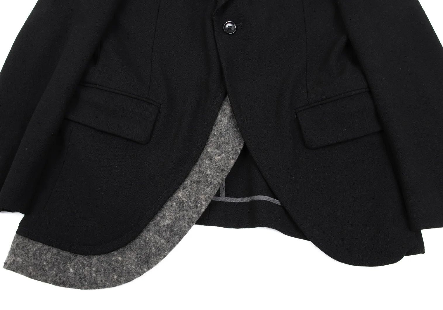 Comme des Garcons Homme Plus Felt Wool Paste Design 1B Jacket in Black Gray Size S Size US S / EU 44-46 / 1 - 10 Thumbnail