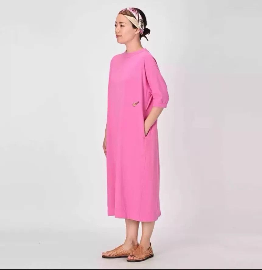 Other 45r Cotton Casual Ukulele Embroidery Dress Pink One Size Size ONE SIZE - 1 Thumbnail