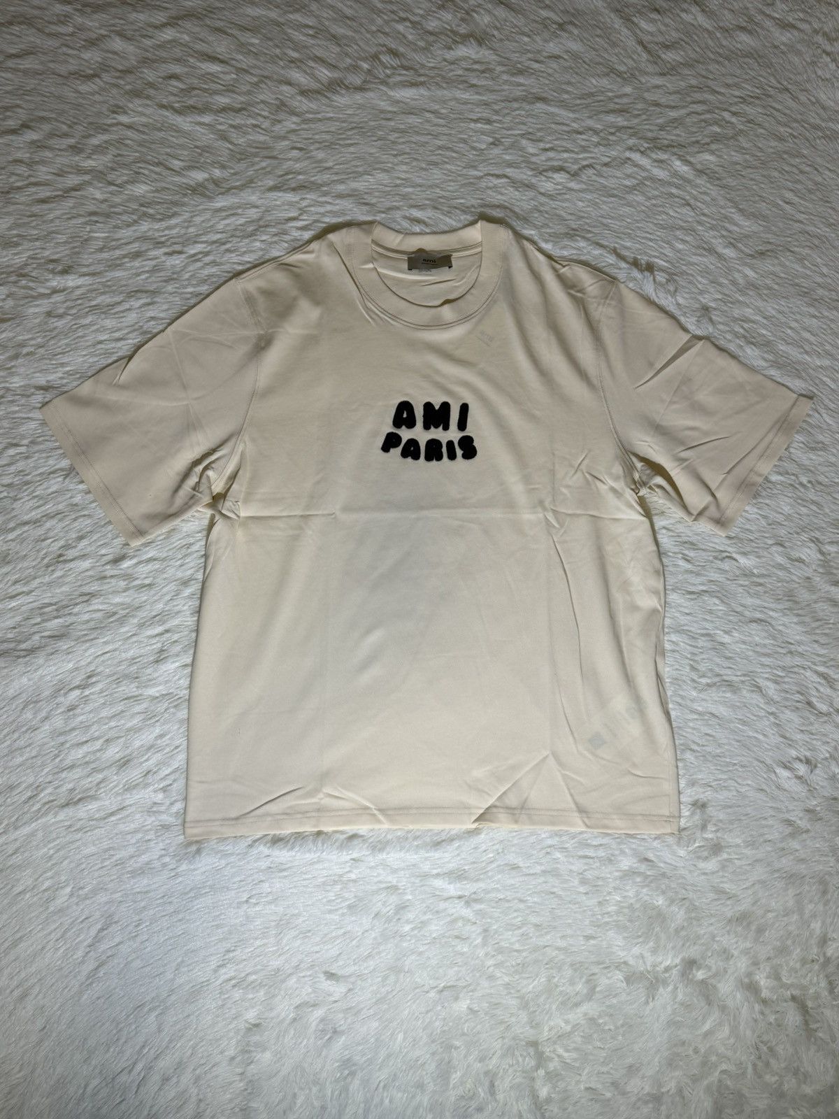 AMI AMI PARIS Boxy Fit Organic Cotton Jersey T Shirt Size US XL / EU 56 / 4 - 2 Thumbnail