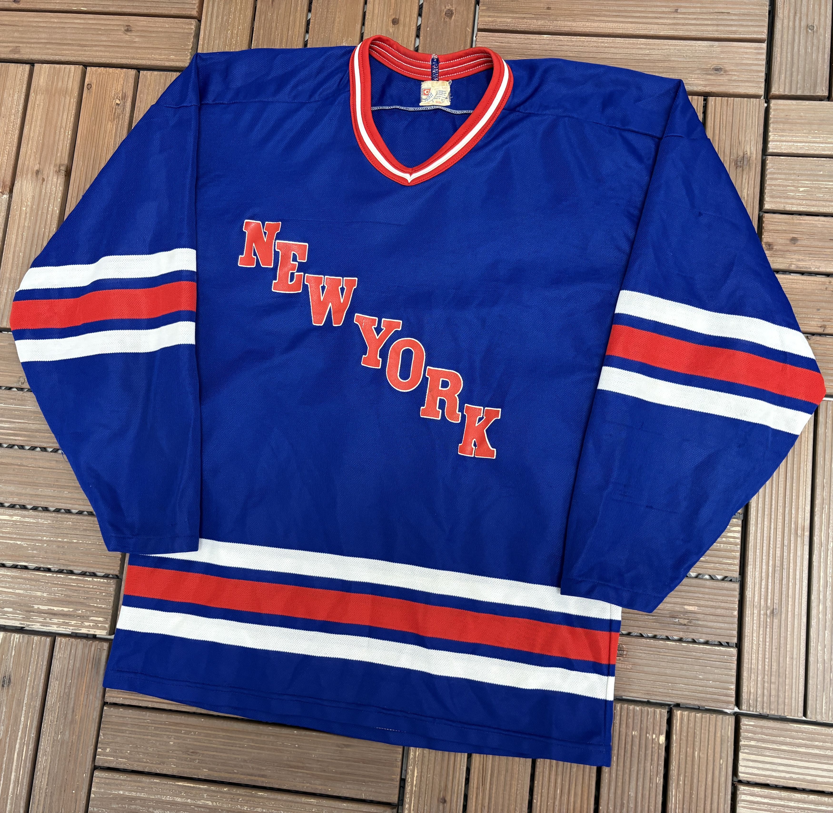 Ccm × Vintage New York Rangers Vintage CCM Blue Hockey Jersey Size US M / EU 48-50 / 2 - 3 Thumbnail