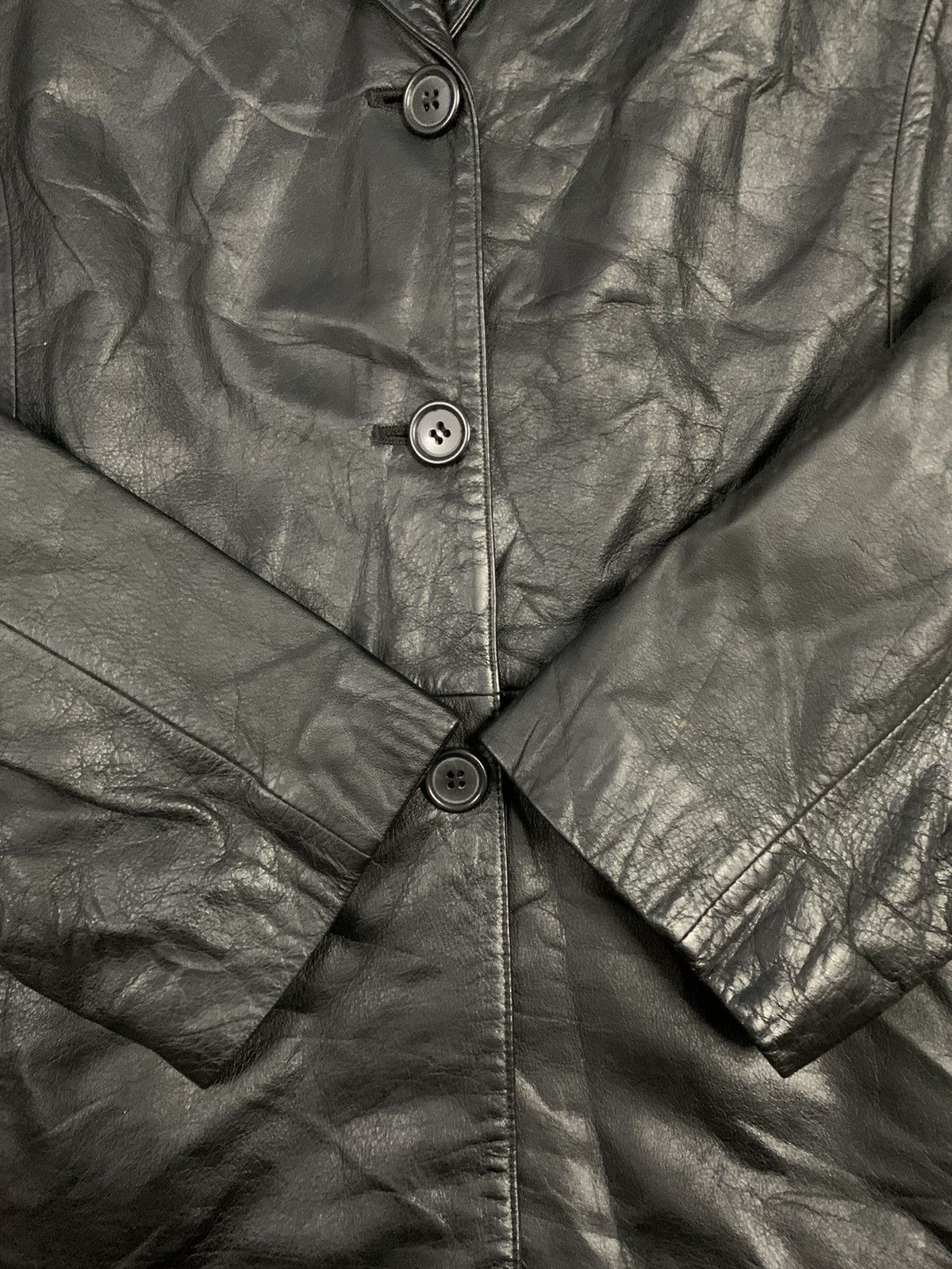 PPFM Vintage Japanese Brand PPFM Cowhide Leather Blazer Jacket Size US M / EU 48-50 / 2 - 9 Thumbnail