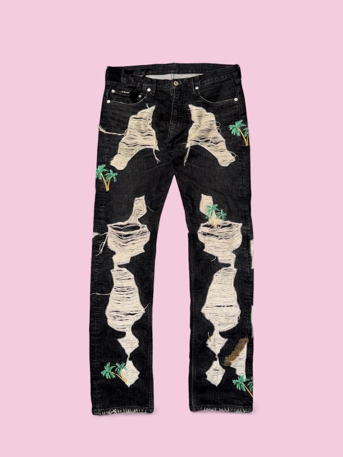 Vlone vlone black palm denim Size US 32 / EU 48 - 1 Thumbnail