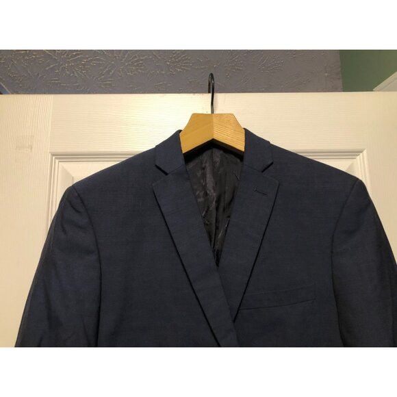 Bar III barIII men's blue 100%wool sport coat jacket blazer size:42R Size 42R - 2 Thumbnail