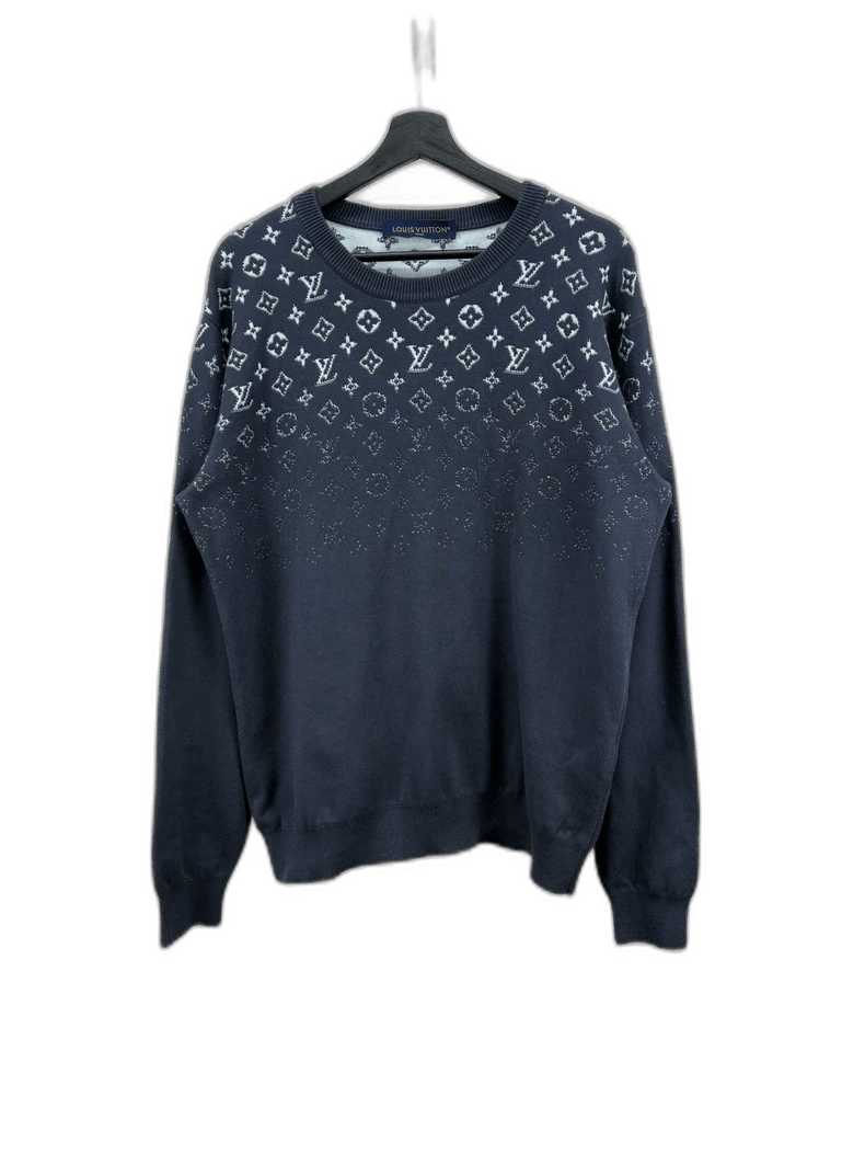 Louis Vuitton Louis Vuitton Black Gradient Logo Knit Sweater Size US M / EU 48-50 / 2 - 1 Thumbnail
