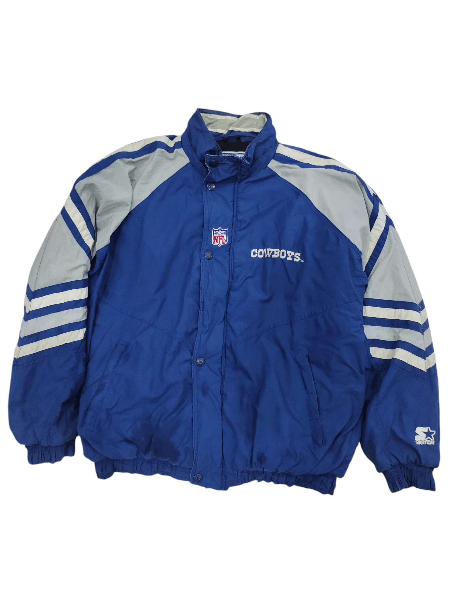 NFL × Starter × Vintage Vintage 90s Starter Dallas Cowboys NFL Jacket Size US XL / EU 56 / 4 - 2 Thumbnail