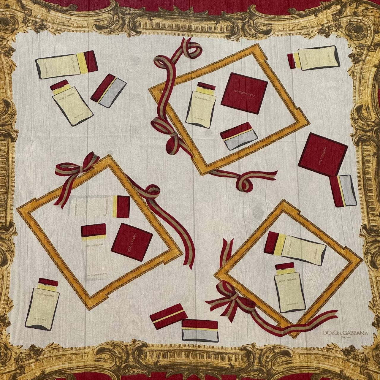 Dolce & Gabbana Vintage Dolce & Gabbana Parfums Silk Scarf Size ONE SIZE - 3 Thumbnail