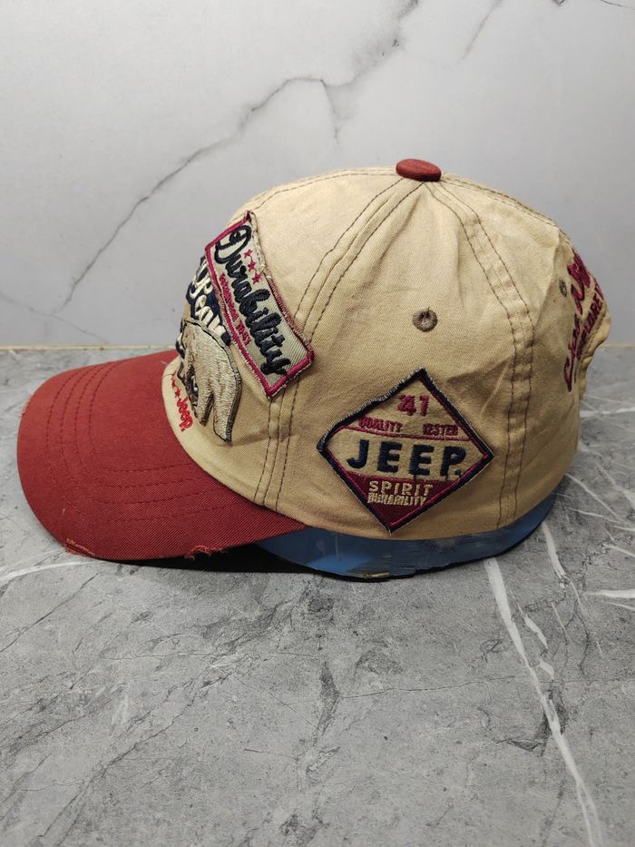 Jeep Vintage Jeep Distressed Style Cap Hat Size ONE SIZE - 4 Thumbnail