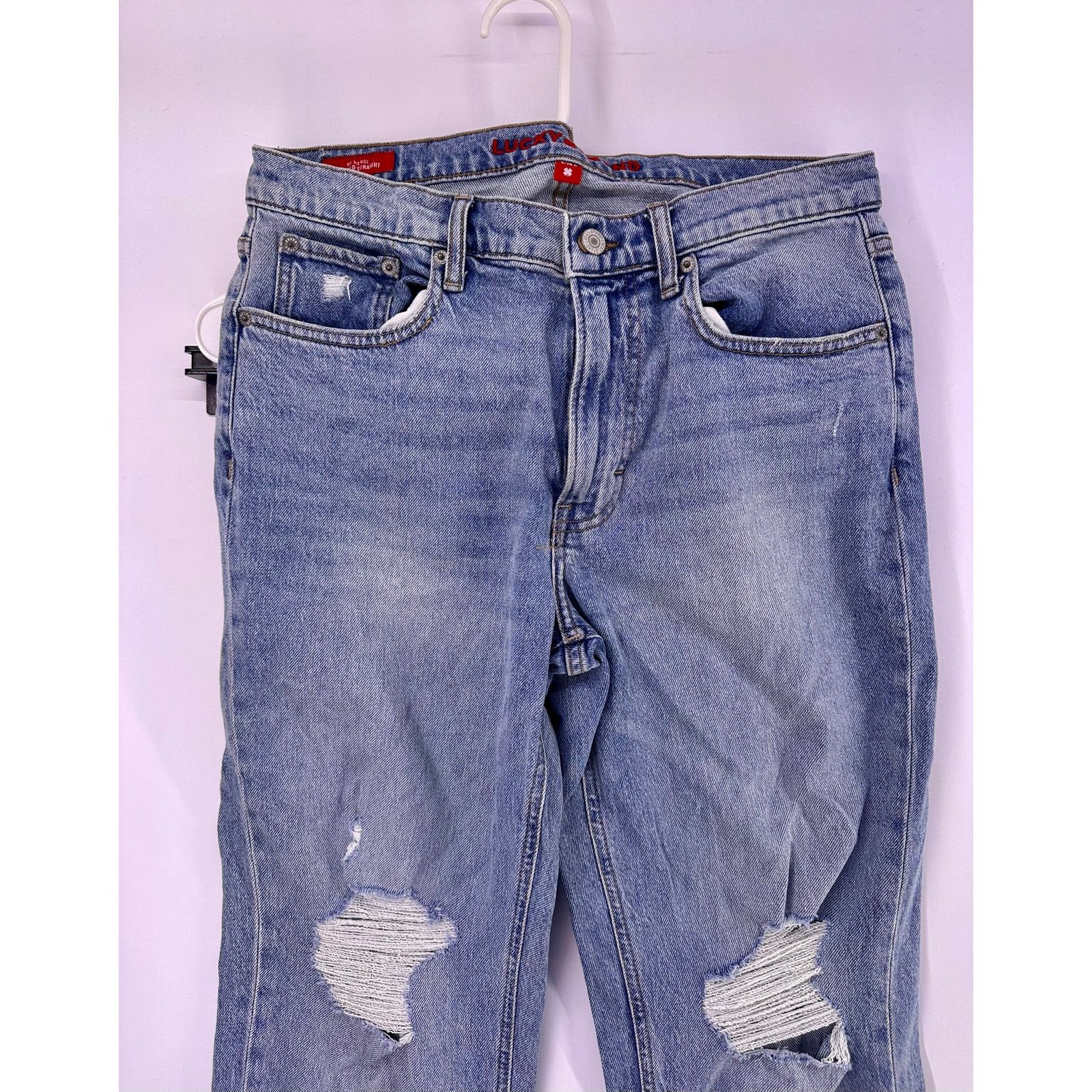 Lucky Brand Vintage Ripped Lucky Brand Red Tag Size 6/28R Relaxed fit Size 28" / US 6 / IT 42 - 3 Thumbnail