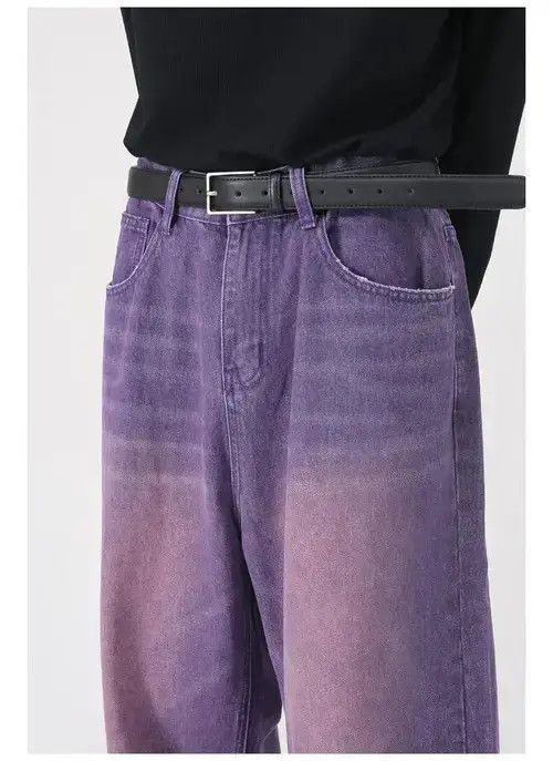 VIBE Vintage Purple Streetwear Baggy Jeans Size US 32 / EU 48 - 4 Thumbnail