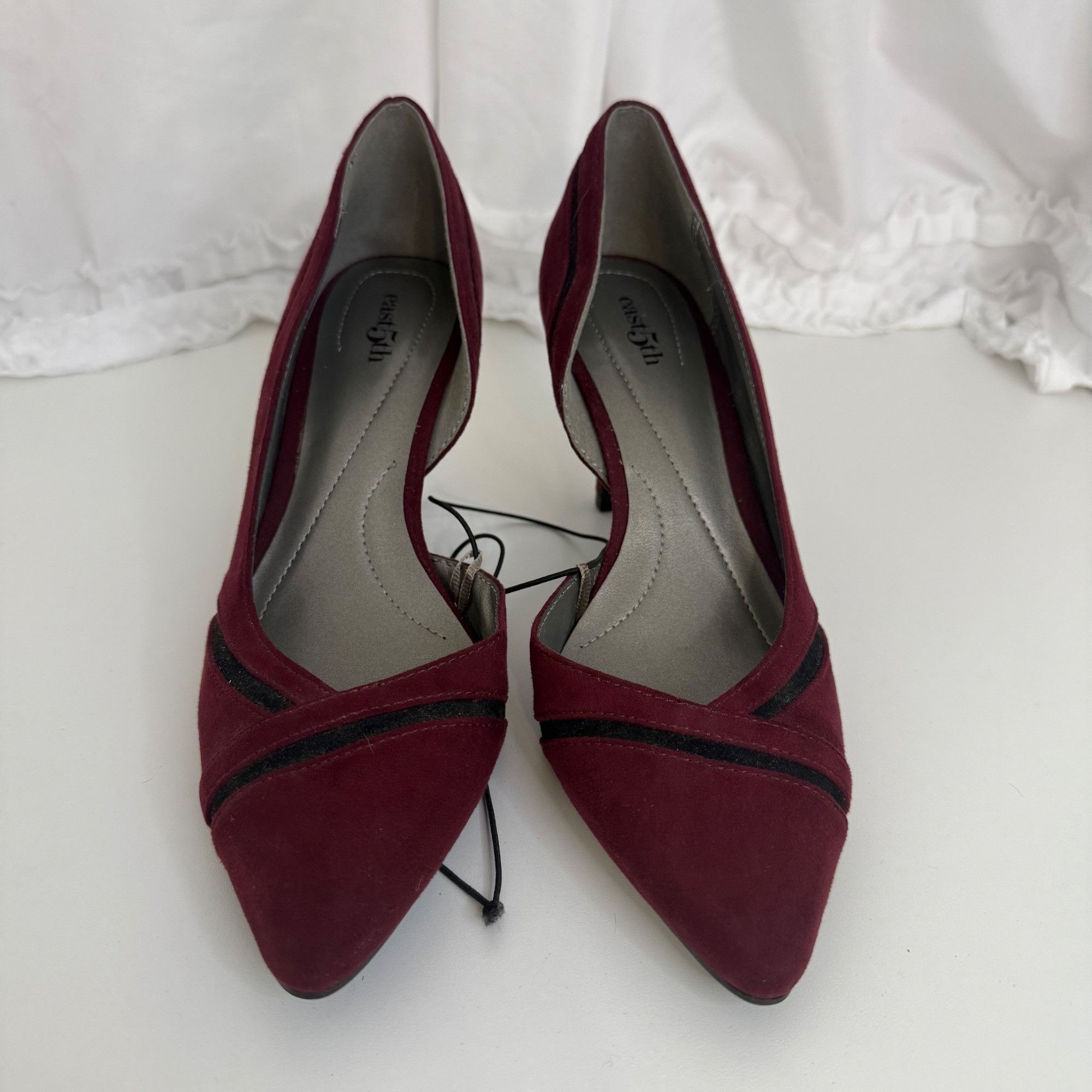 Other East 5th Wine Red Pointed Toe Heels 8.5M Womens EF Denny Fau Size US 8.5 / IT 38.5 - 2 Thumbnail