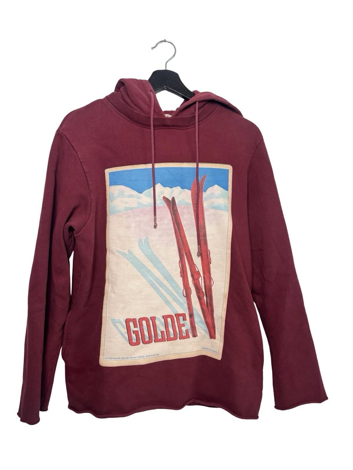 Other Golden Goose Ski Poster Graphic Hoodie Burgundy SZ S Size US S / EU 44-46 / 1 - 1 Thumbnail