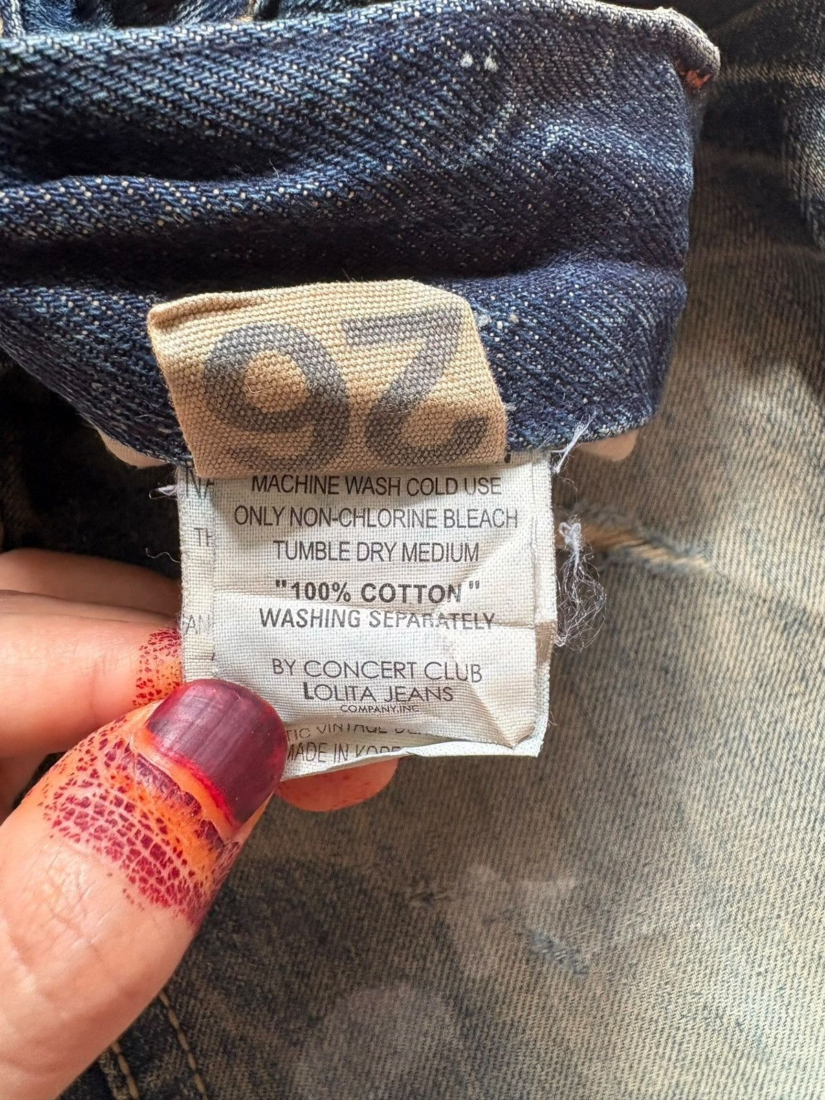 Japanese Brand Vintage Lolita Embellished Mud Wash Distressed Jeans Size US 30 / EU 46 - 13 Thumbnail