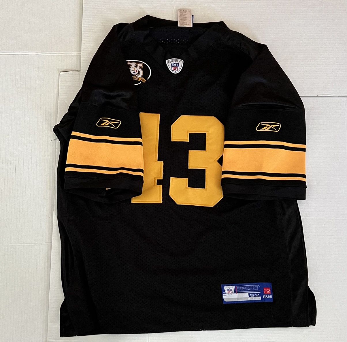 Reebok Pittsburgh Steelers 75th Anniversary Authentic Reebok Jersey Size US XL / EU 56 / 4 - 3 Thumbnail