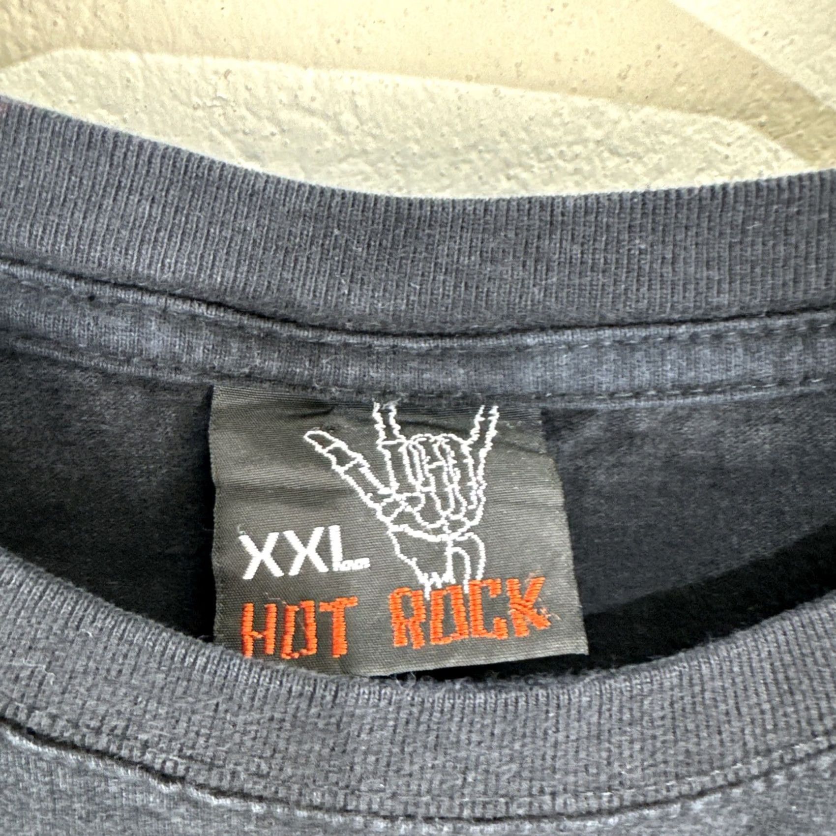 Vintage VINTAGE Hot Rock Shirt Black XXL Adult Graphic Double Sided 90s Size US XXL / EU 58 / 5 - 3 Thumbnail