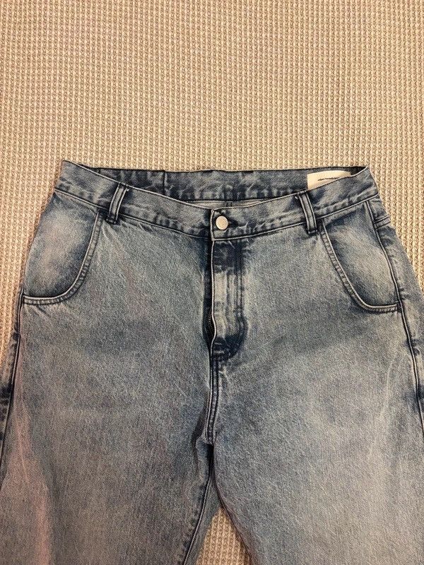 Mfpen Mfpen Blue Striped Straight Leg Jeans 34W Large Fit Denim Size US 34 / EU 50 - 3 Thumbnail