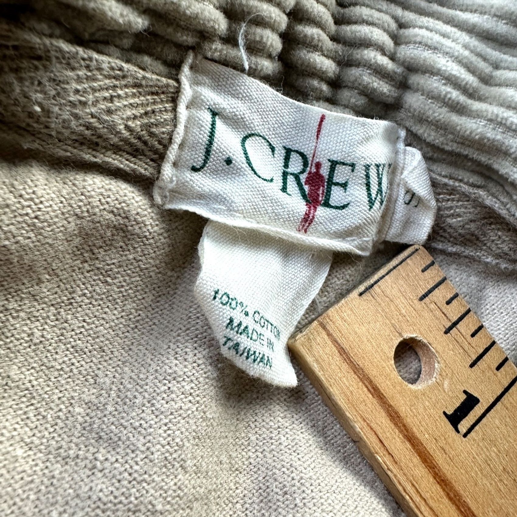 J.Crew VINTAGE J. CREW Shirt Mens Small Beige Tan Rugby Corduroy Collar Oarsman Size US S / EU 44-46 / 1 - 7 Thumbnail