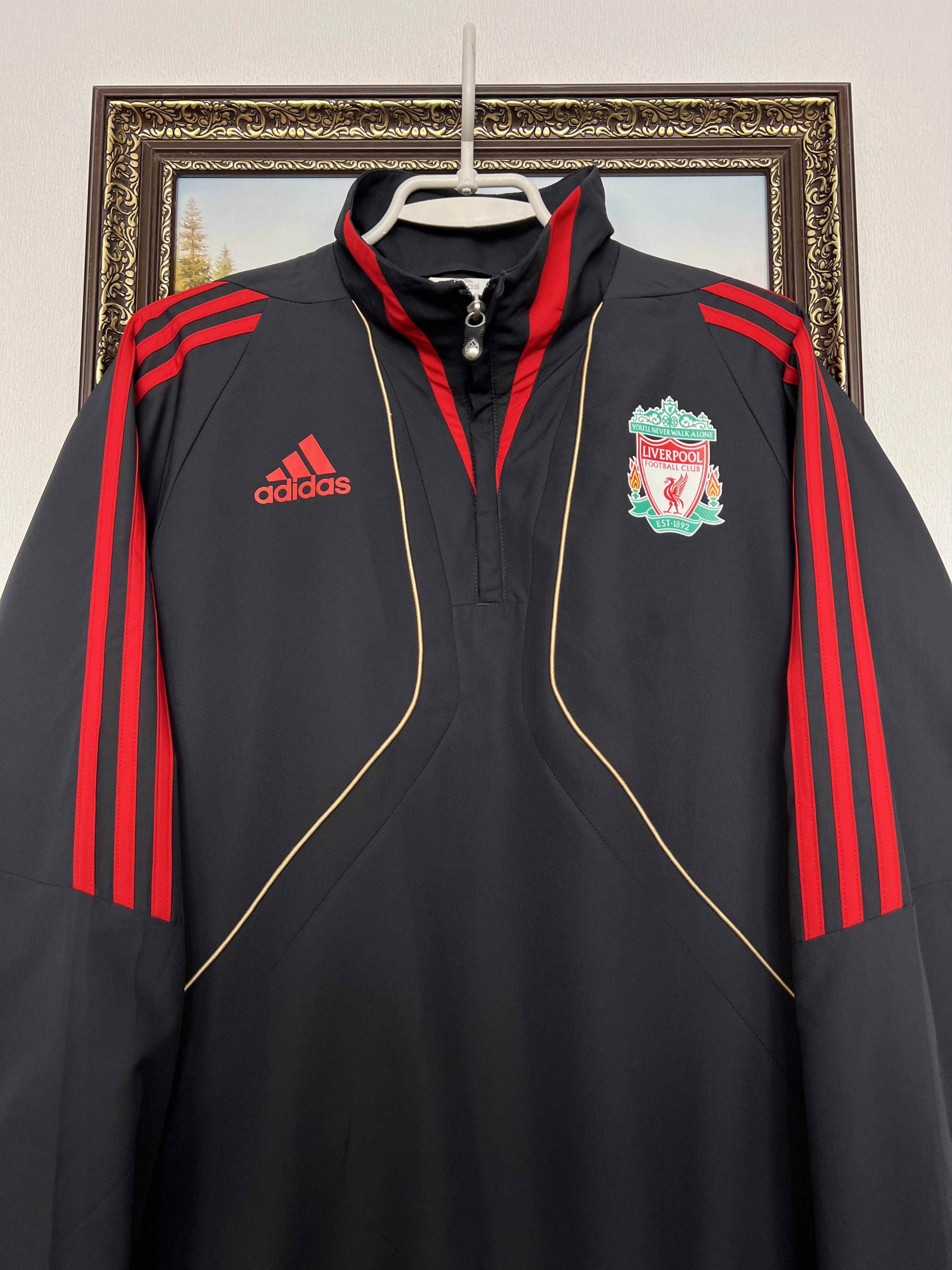 Adidas Vintage Adidas Liverpool Football Train Jacket Track Top Size US S / EU 44-46 / 1 - 2 Thumbnail