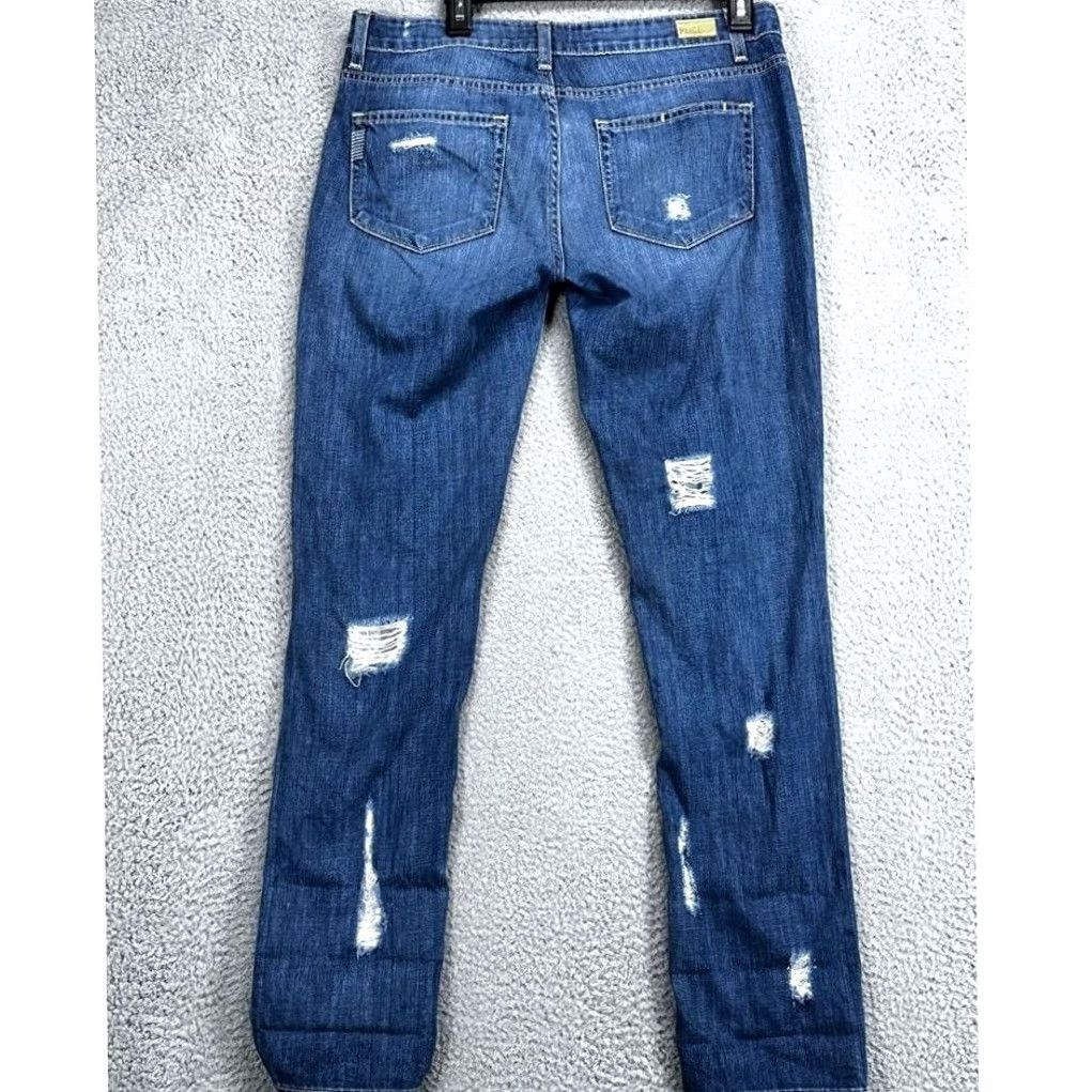Paige Paige Jimmy Jeans Women 28 Blue Skinny Distressed 5 Pocket Denim USA EUC Size 28" / US 6 / IT 42 - 2 Thumbnail