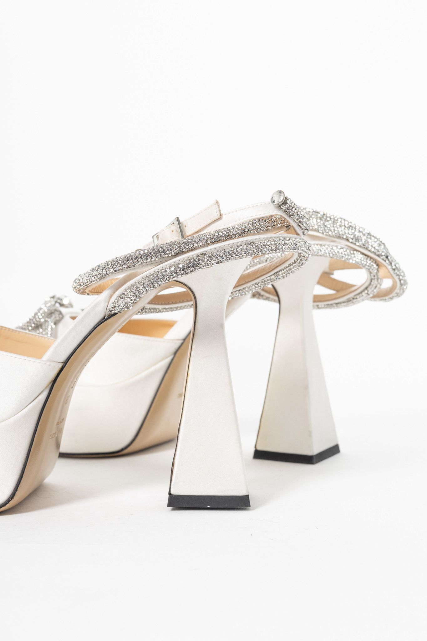 MACH & MACH MACH & MACH Double Bow Silk Crystal Platform Sandals Size US 8.5 / IT 38.5 - 9 Thumbnail