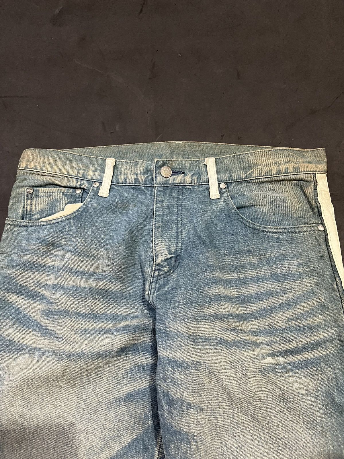ABAHOUSE Abahouse archive liner leather flared jeans Size US 33 - 4 Thumbnail