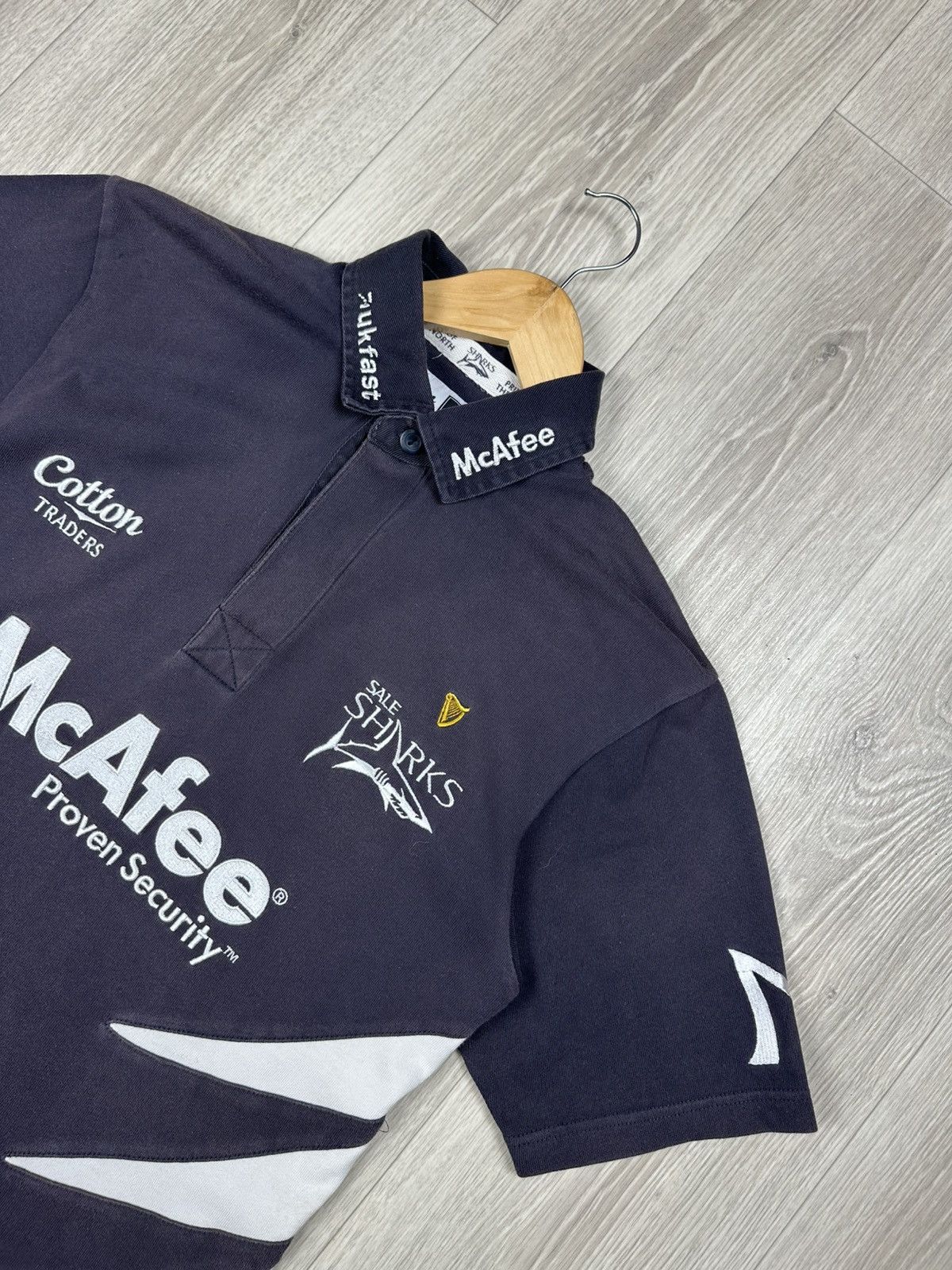 Cotton Traders Vintage Cotton Traders Sale Sharks Rugby Polo Jersey McAfee Size US S / EU 44-46 / 1 - 2 Thumbnail