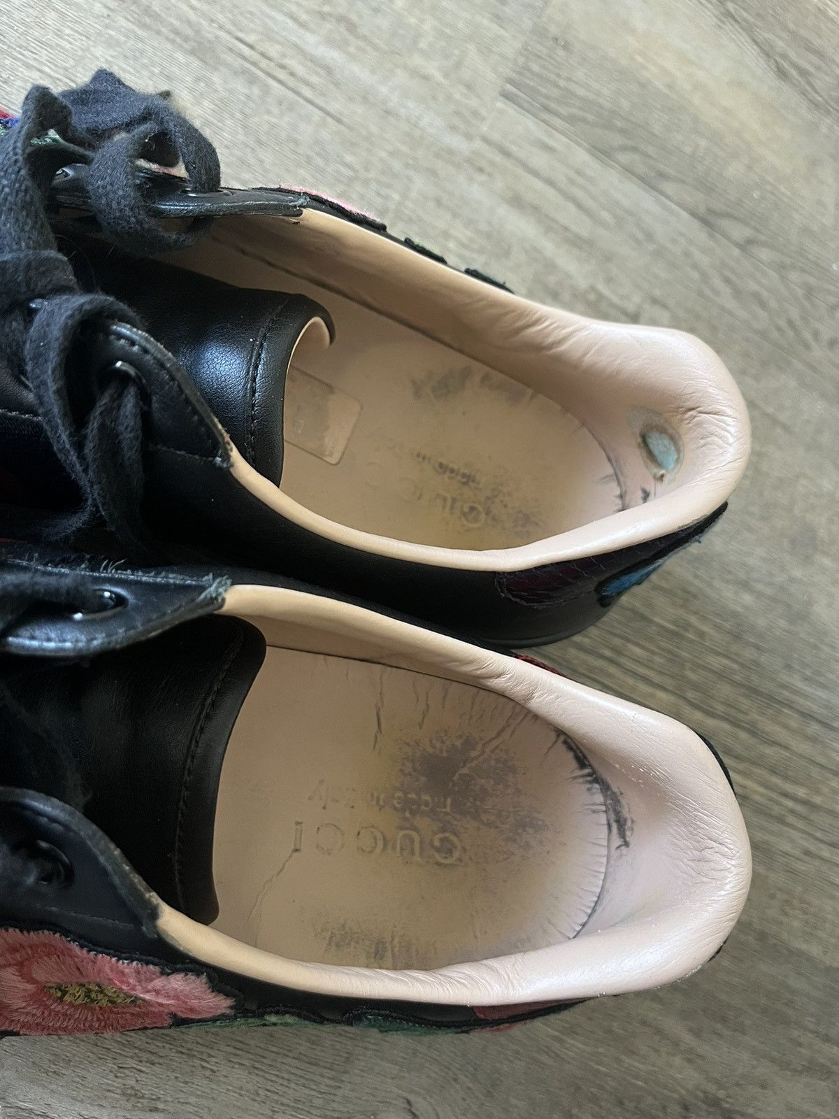 Gucci Gucci Ace Sneakers Floral 8.5 black Leather Size US 7.5 / EU 40-41 - 4 Thumbnail
