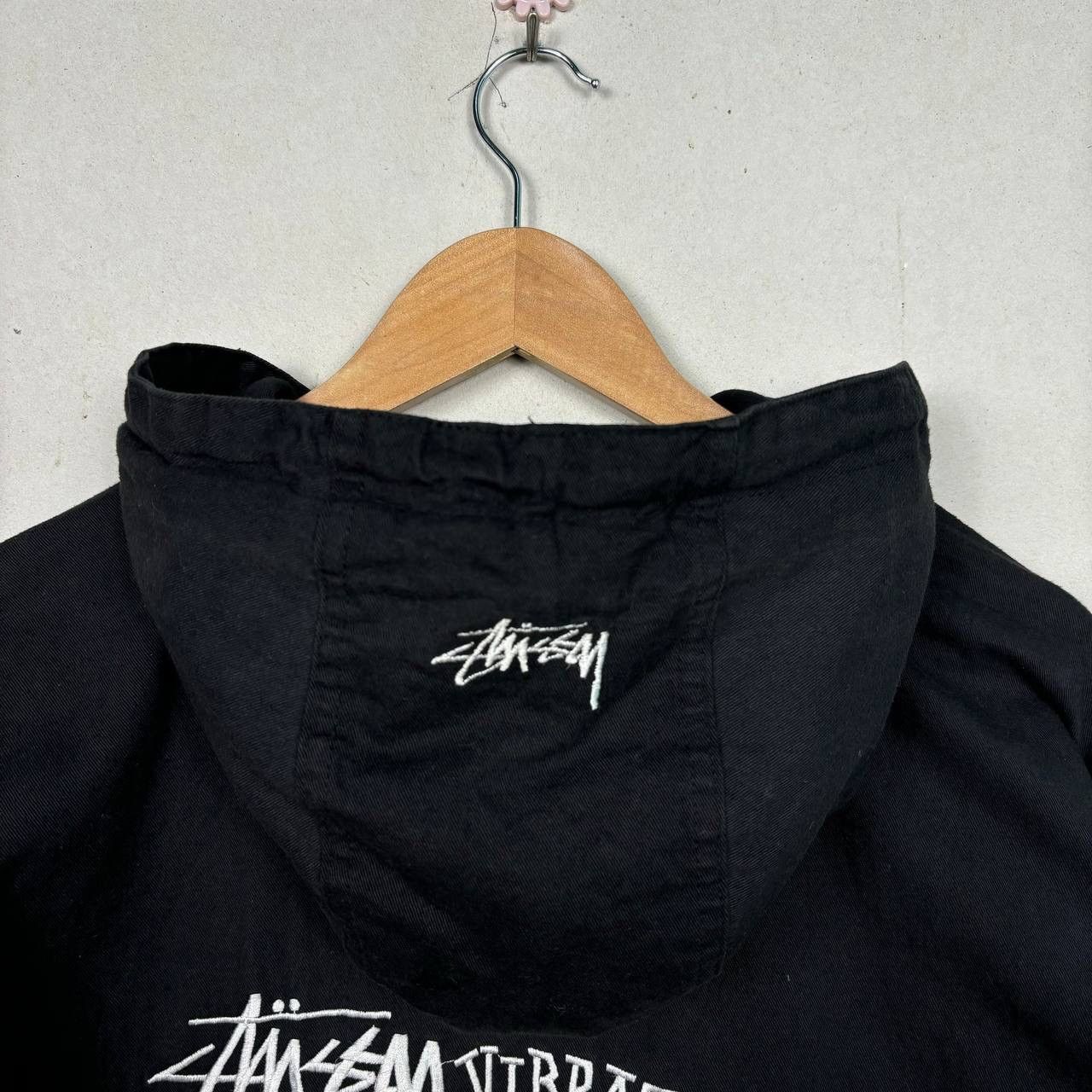 Stussy Vtg 90s Stussy Vibrations Tribe Irie Zip Hoodie Black L Size US L / EU 52-54 / 3 - 6 Thumbnail