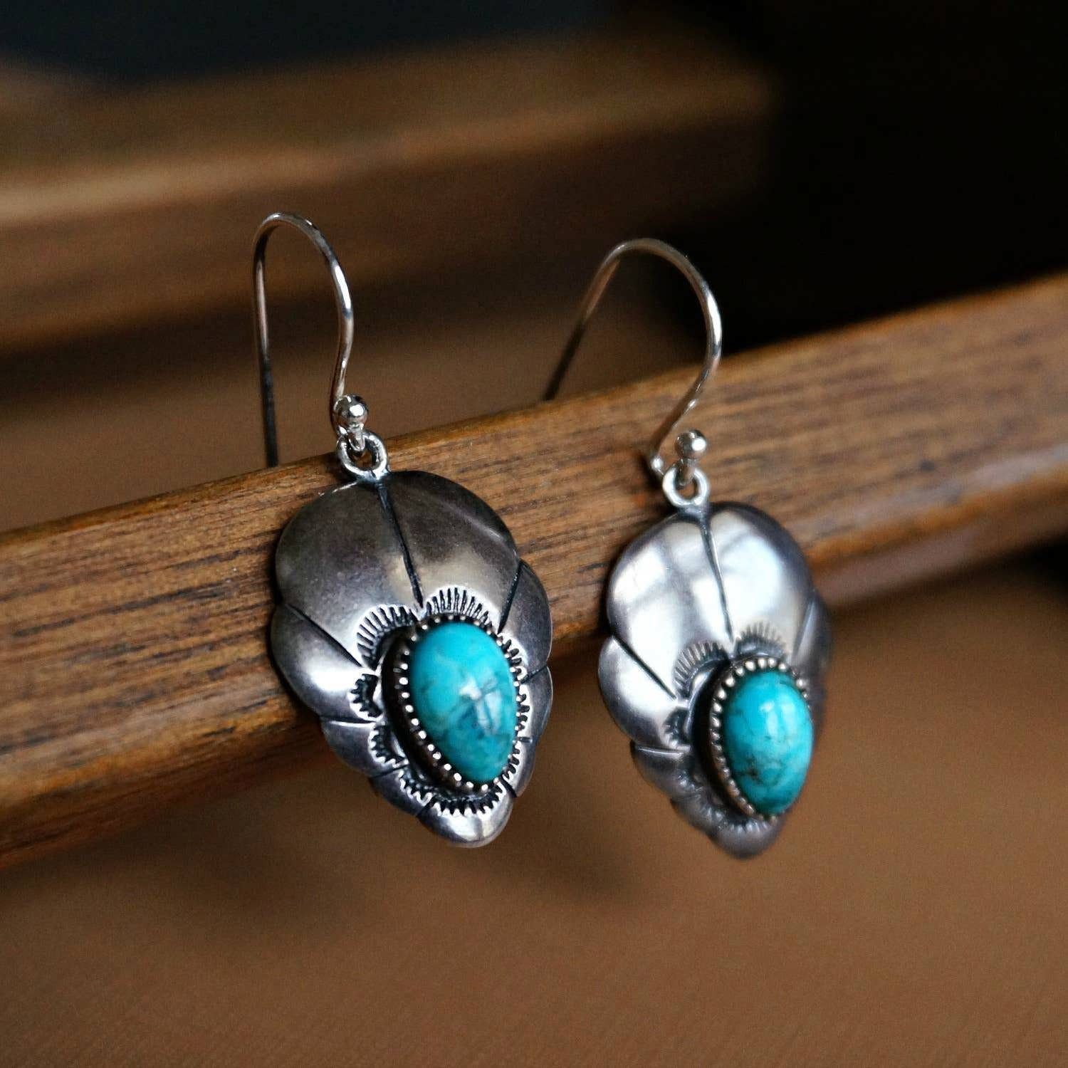 Other Native American Turquoise Dreamcatcher Wire Drop Earrings in Size ONE SIZE - 1 Thumbnail