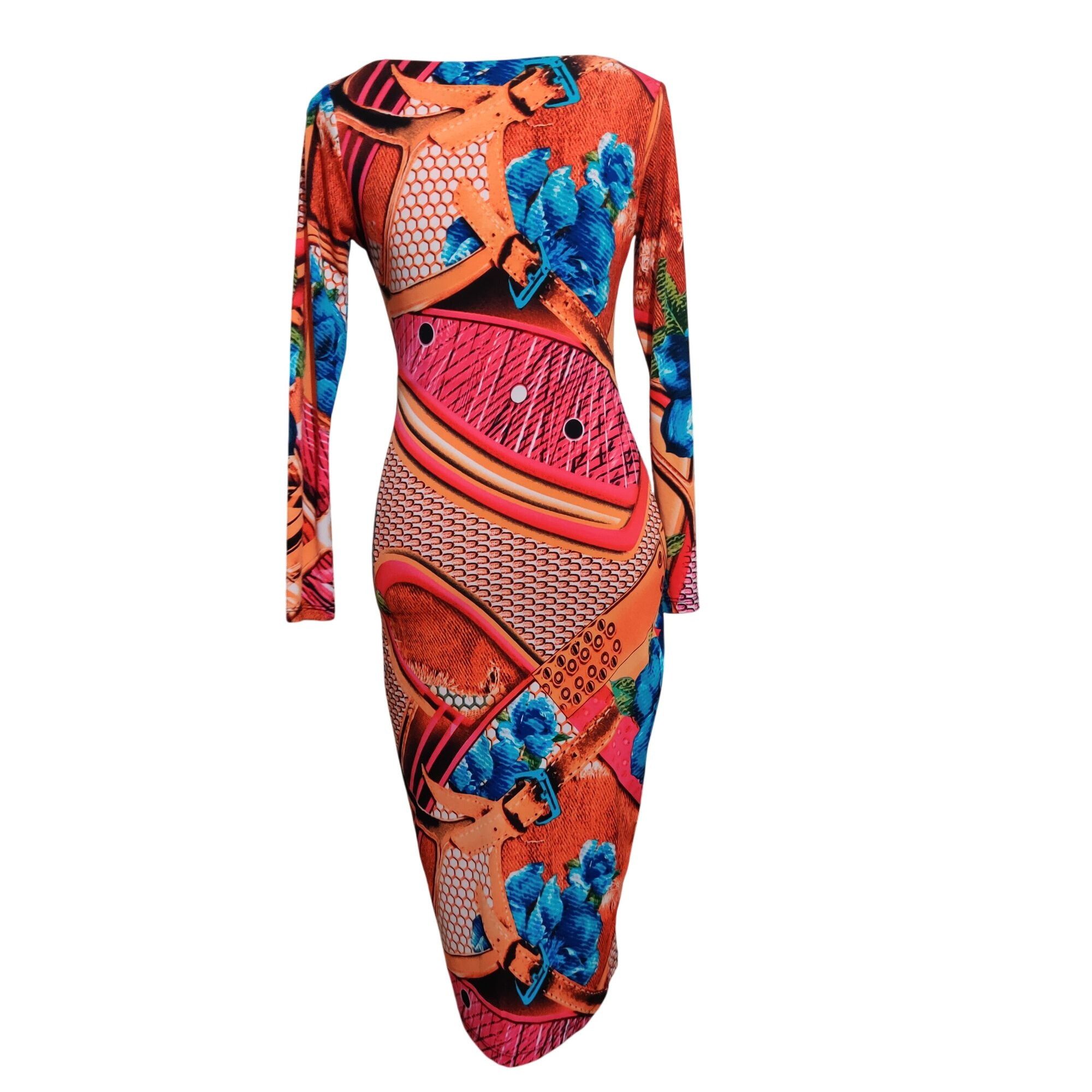 Other Sexy Diva Womens Dress Long Sleeve Bodycon Midi Dress Keyhol Size S / US 4 / IT 40 - 3 Thumbnail