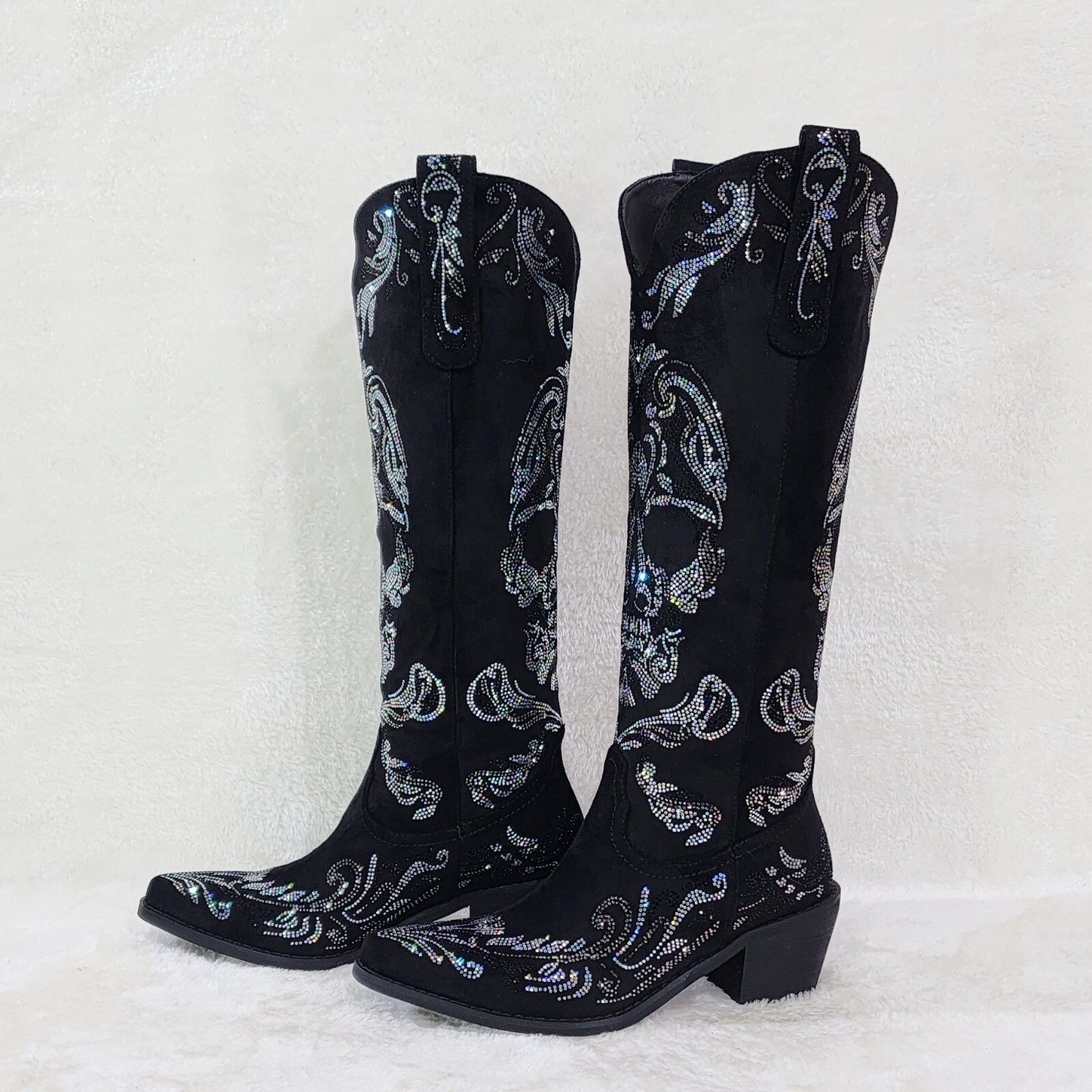 Other MUERTO Country Western Cowgirl Boots Sparkling Iridescent Rh Size US 7.5 / IT 37.5 - 6 Thumbnail