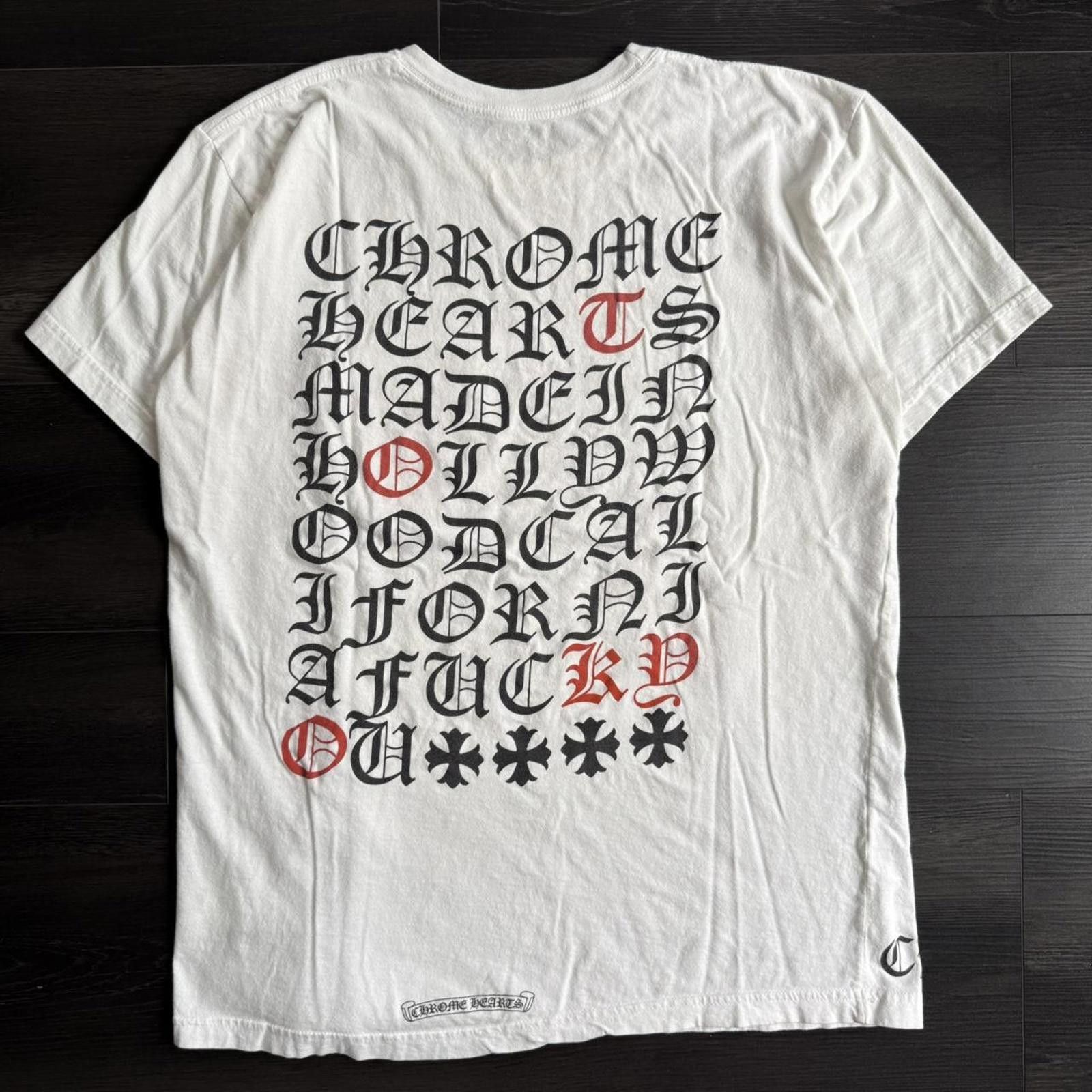 Chrome Hearts Chrome Hearts Hollywood Script T Shirt Size US L / EU 52-54 / 3 - 3 Thumbnail