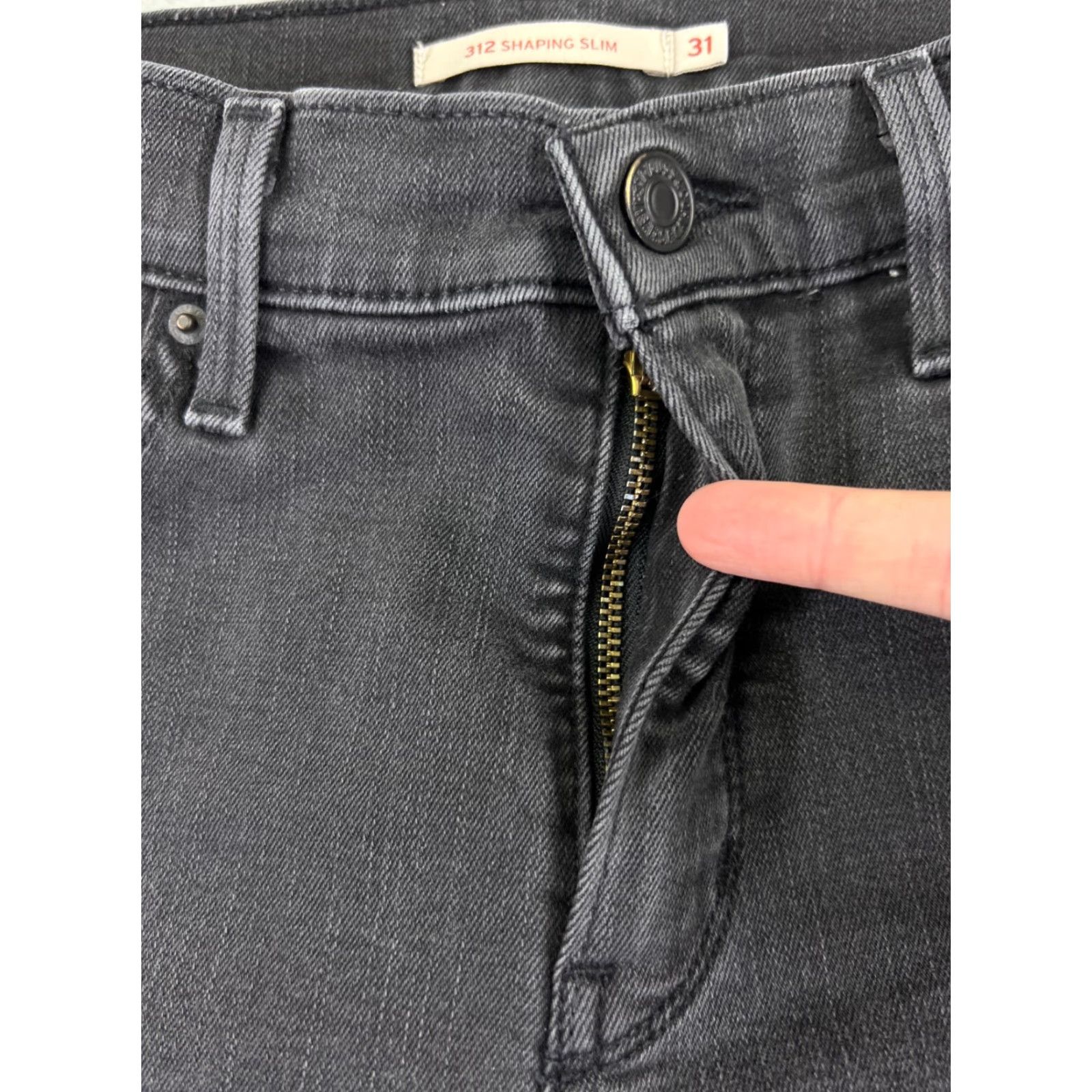 Levi's Levi's Jeans Women 31 Black Denim Slim Mid Rise 31x27 5-Pocket Cotton Stretch Size 24" / US 00 / IT 34 - 5 Thumbnail