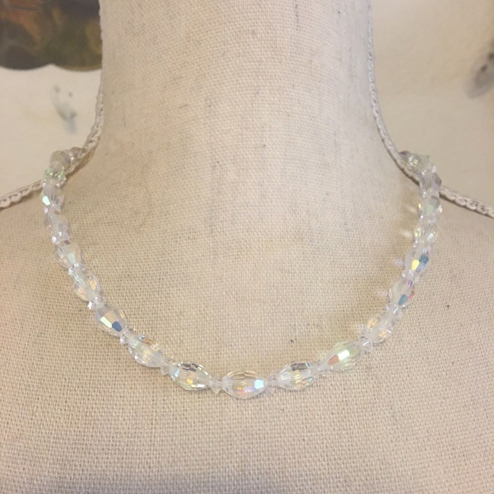 Vintage Vintage aurora borealis crystal choker necklace Size ONE SIZE - 1 Thumbnail