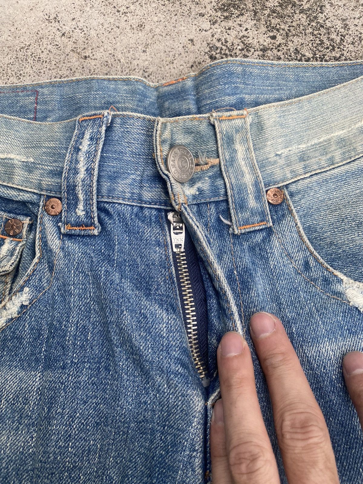 If Six Was Nine × True Religion Flare Jeans True Religion Distressed Bootcut Size US 31 - 12 Thumbnail