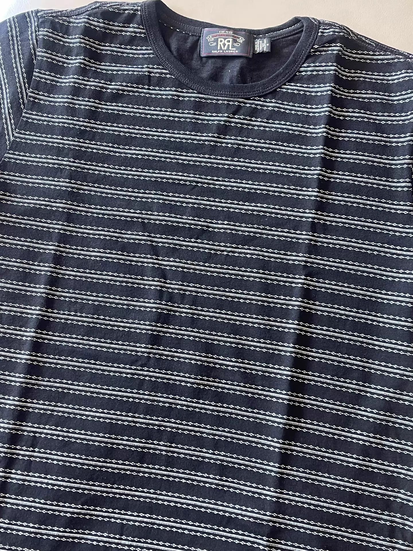 RRL Ralph Lauren RRL Double RL Striped Tee M Black Stripes New Size US M / EU 48-50 / 2 - 1 Thumbnail