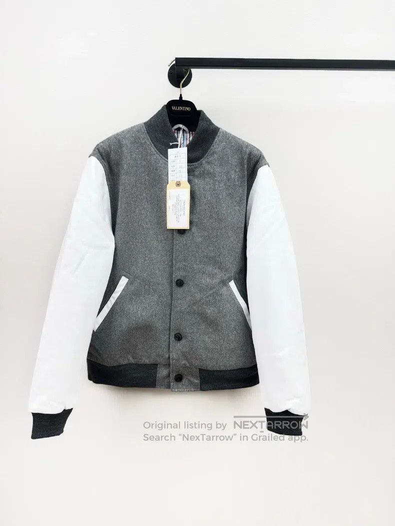 Thom Browne Thom Browne Leather Padded Casual Baseball Jacket Size US L / EU 52-54 / 3 - 1 Thumbnail