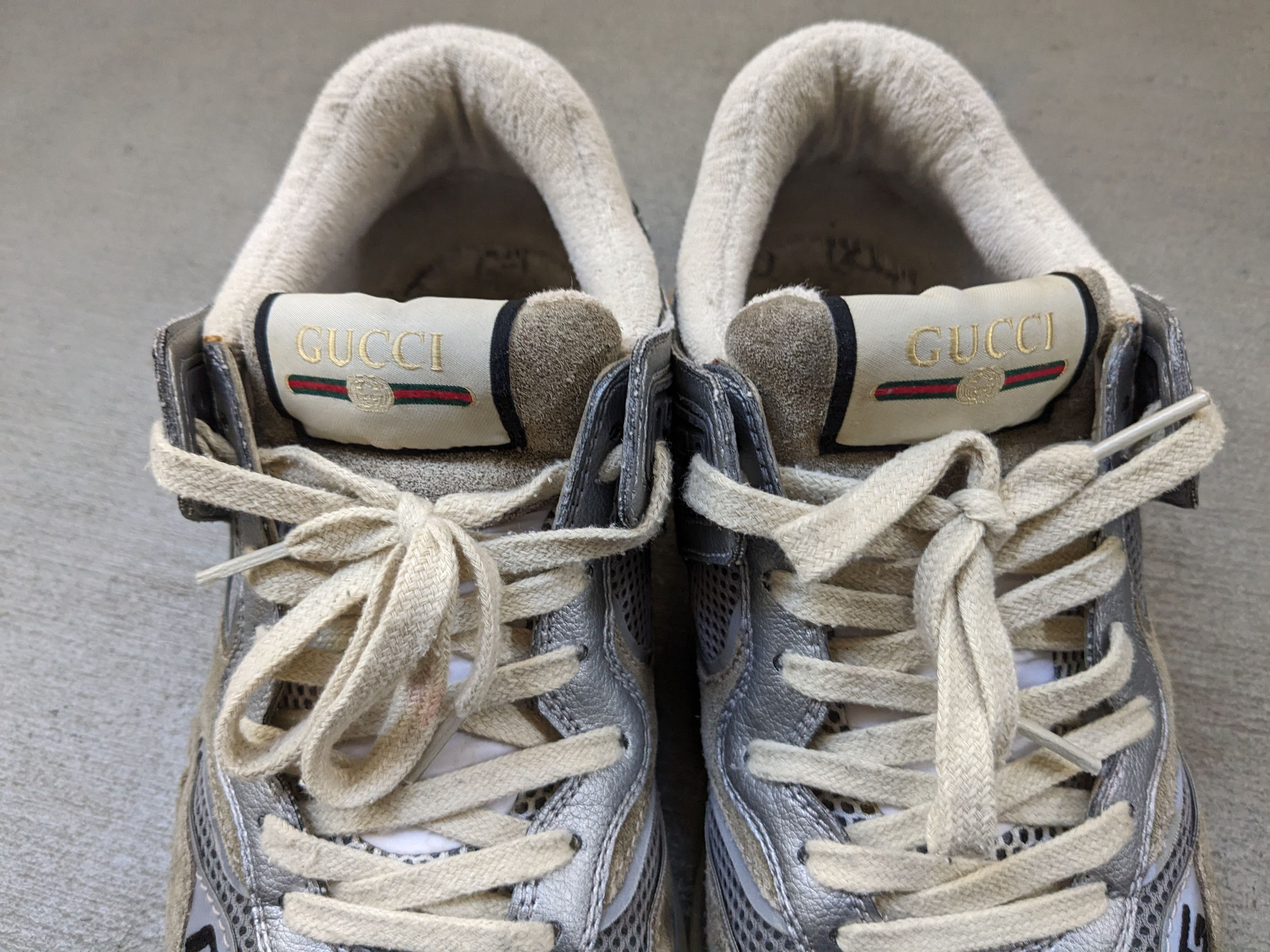 Gucci Gucci Ultrapace Sneakers Size 9 Gray Silver BEATERS Size US 9 / EU 42 - 13 Thumbnail
