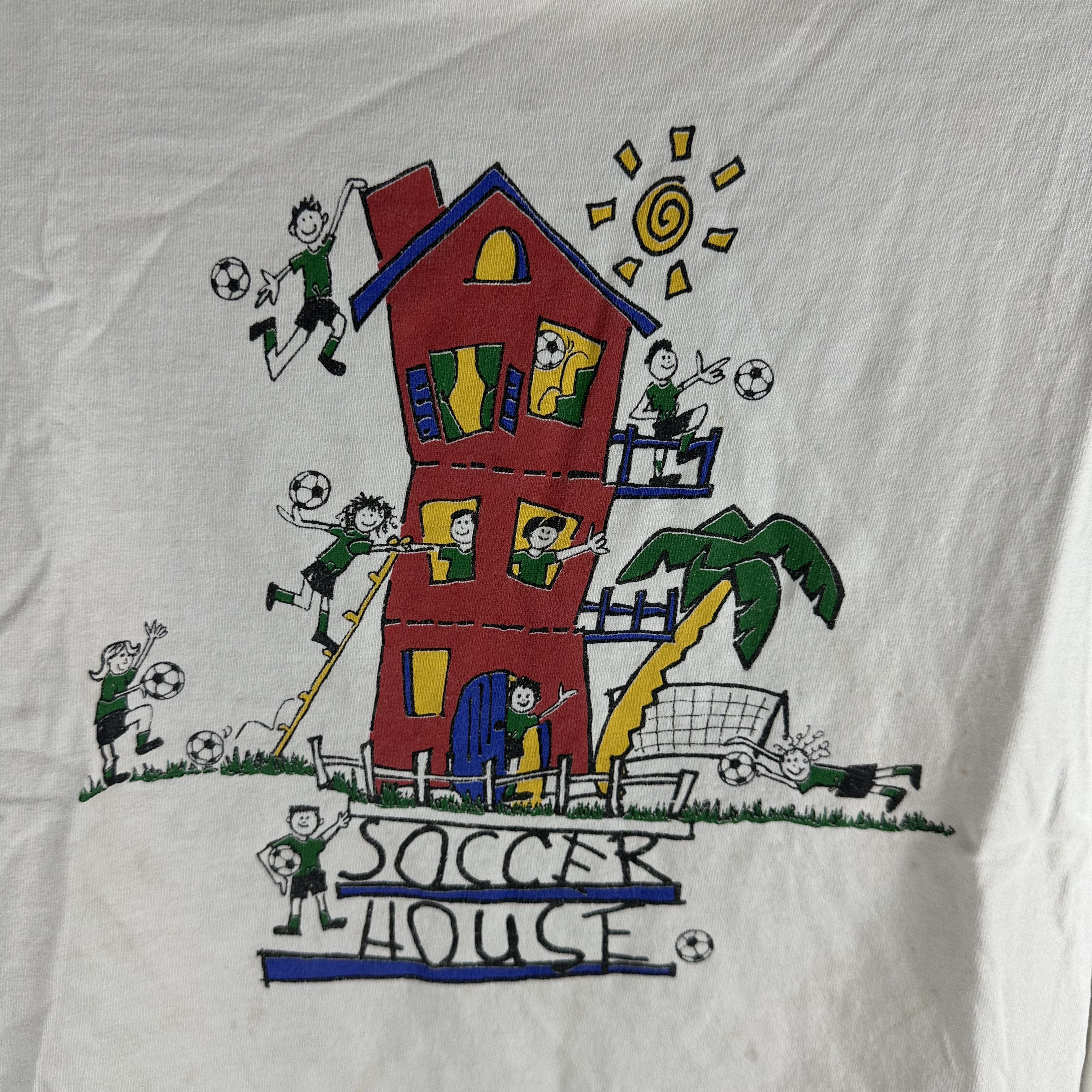Vintage Vintage Nike 90s Soccer House Graphic Single Stitch T-shirt Size US M / EU 48-50 / 2 - 2 Thumbnail