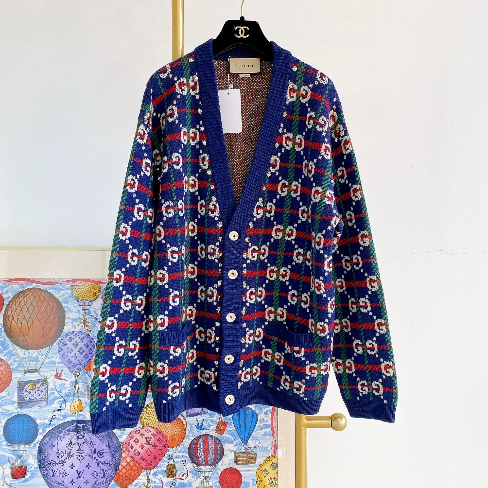 Gucci Gucci Full Logo Cardigan Jacket M Size US M / EU 48-50 / 2 - 1 Thumbnail