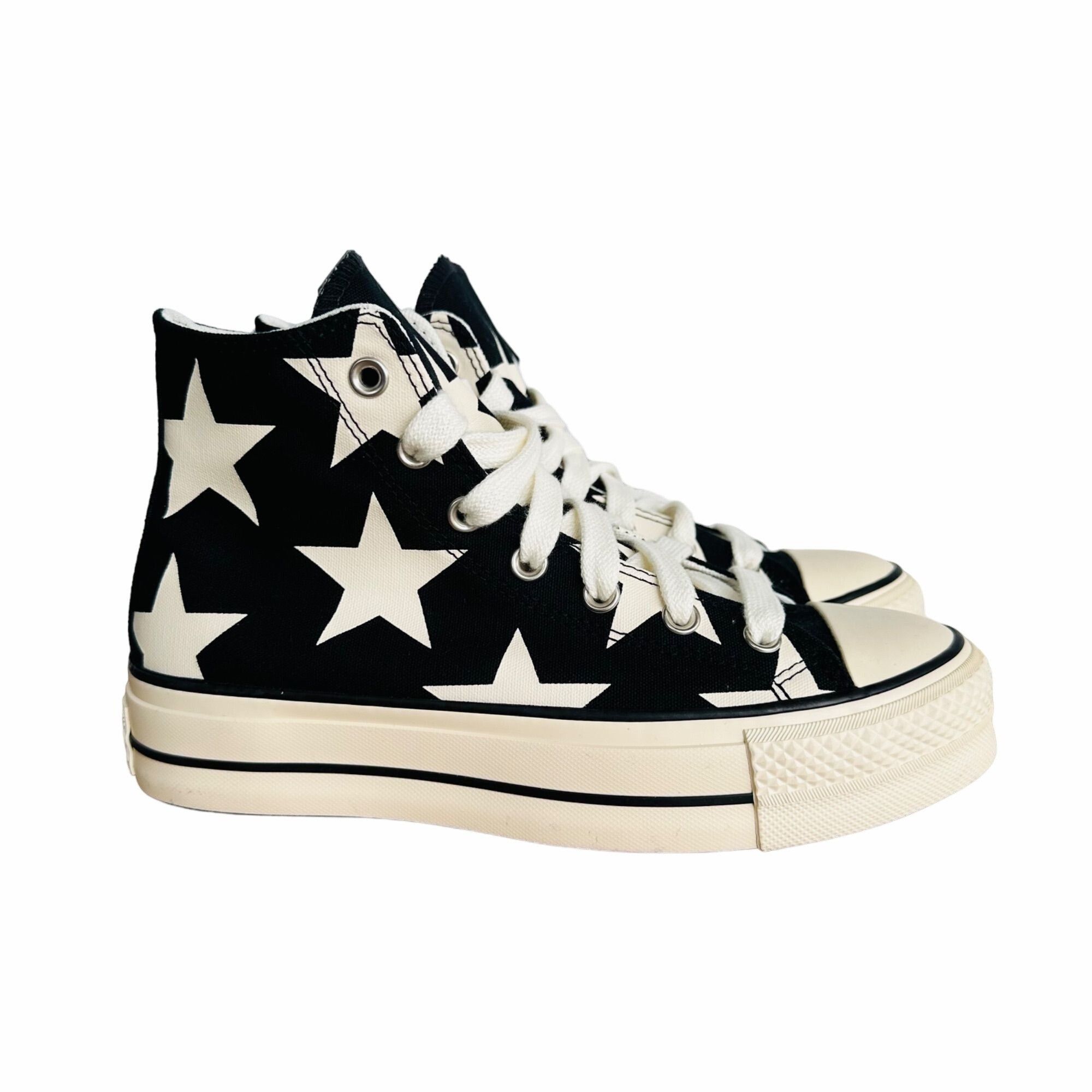 Converse ⭐Converse Chuck Taylor All Star Lift Platform Hi Large Stars Size US 10.5 / IT 40.5 - 6 Thumbnail