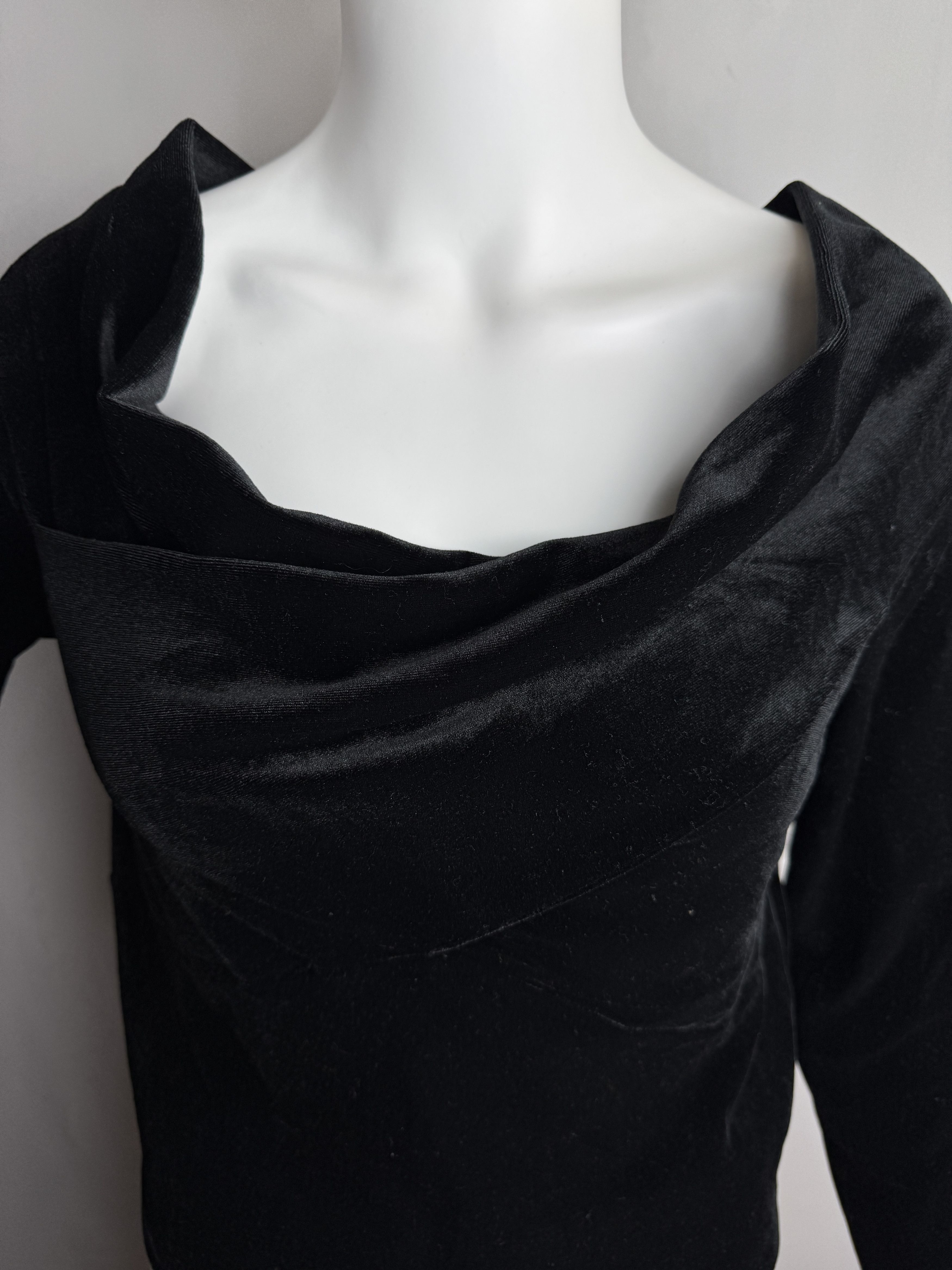 Allsaints ALL SAINTS Delta women’s black velvet top Size M / US 6-8 / IT 42-44 - 6 Thumbnail