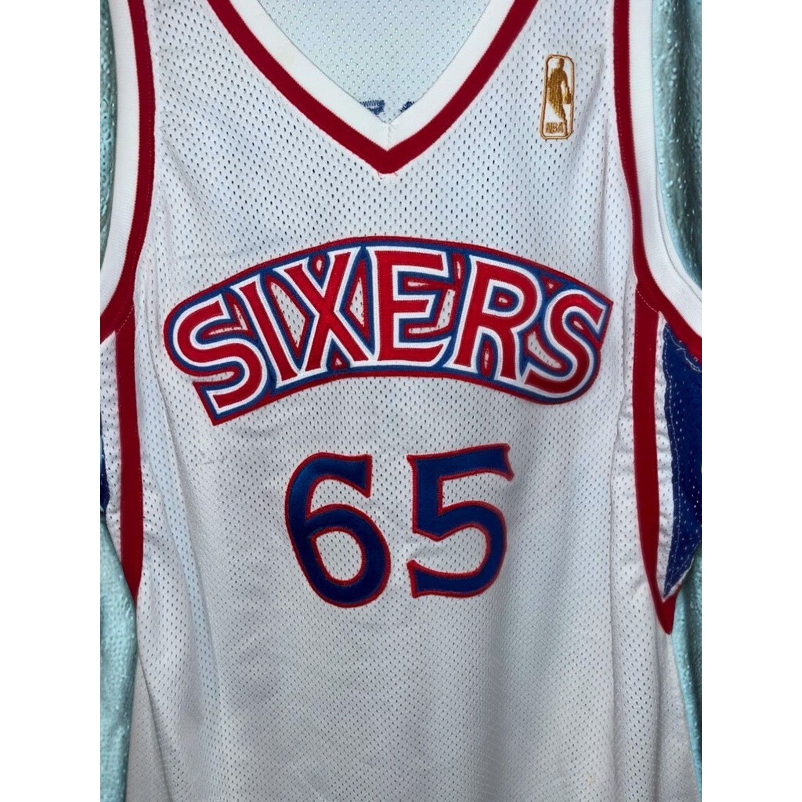 Champion Philadelphia 76ers 96-97 Game Issued Jersey Sz 52 +4 Size US XL / EU 56 / 4 - 4 Thumbnail