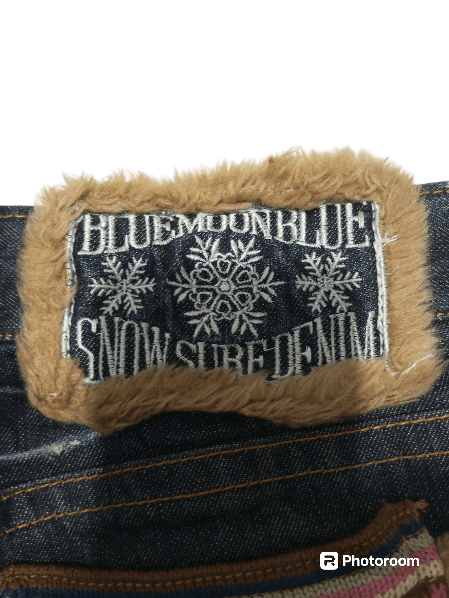 Hysteric Glamour Vintage Blue Moon blue fur pocket snow surf denim jeans Size US 31 - 5 Thumbnail